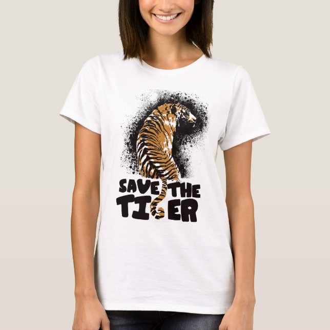 T-shirt éclaboussure de tigre (Devant)