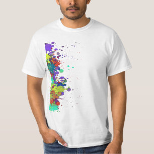 T-shirt ÉCLABOUSSURE DRÔLE I DE COULEUR + votre backgr. et