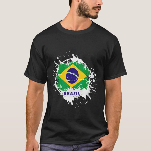T-shirt Éclaboussure du Brésil (Devant)