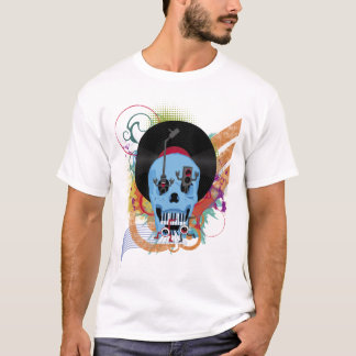 T-shirt Éclaboussure grunge de musique de crâne