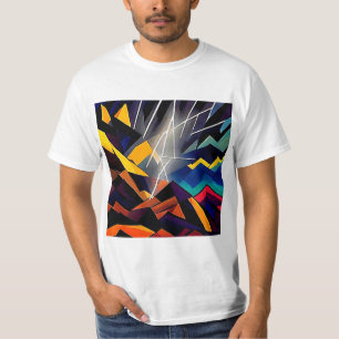 T-shirt Éclair au-dessus des pics montagneux 1