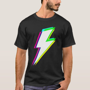 T-shirt Éclair Cool De Feu De Feu Dans Un Boulon Électriqu