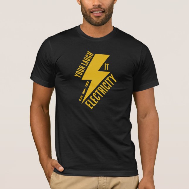 T-shirt Éclair de rire électrique Art (Devant)