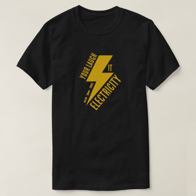 T-shirt Éclair de rire électrique Art (Design devant)