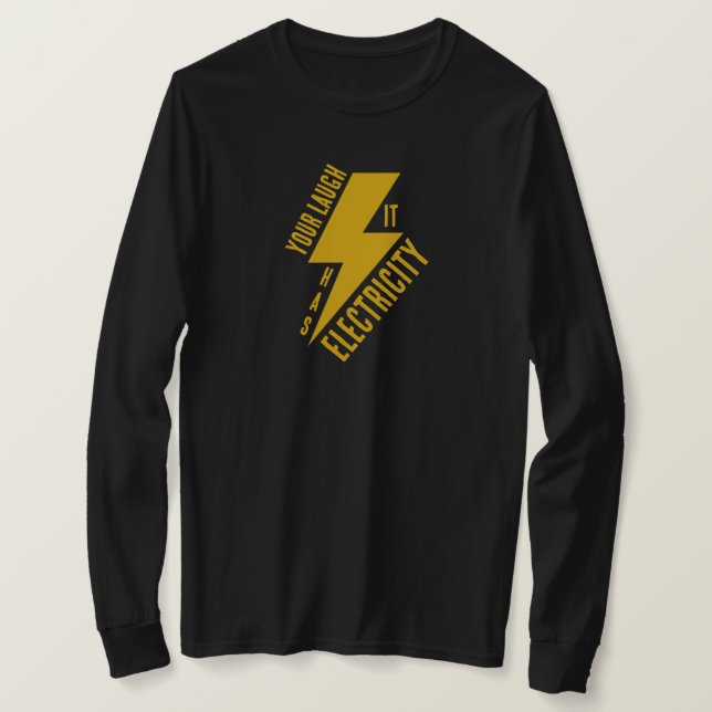 T-shirt Éclair de rire électrique Art (Design devant)