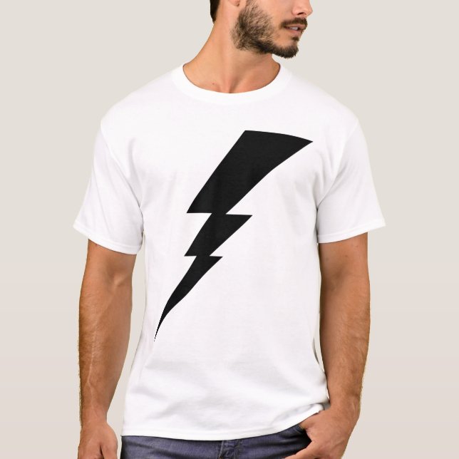T-shirt Éclair noir (Devant)