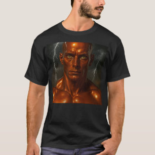 T-shirt Éclair réaliste sur un androïde
