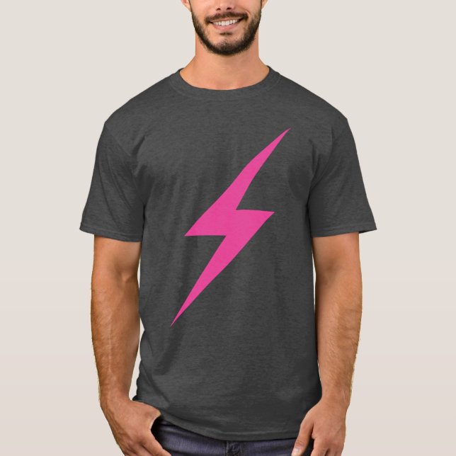 T-shirt Éclair Rose Du Féminisme (Devant)