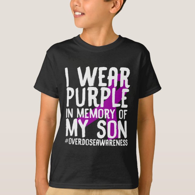 T-shirt Éclairage à la surdose Vigile violet Ruban (Devant)
