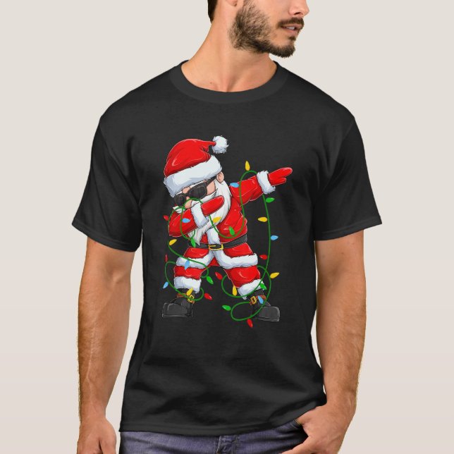 T-shirt Éclairage Dabbing Père Noël Noël Noël Noël Noël No (Devant)