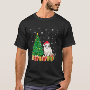 T-shirt Éclairage d'arbre de Noël Chapeau de Père Noël Cha