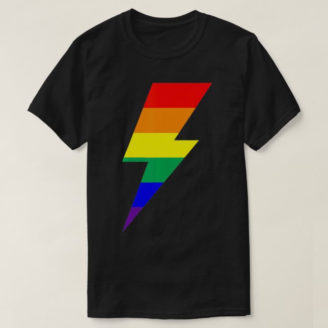 T-shirt Éclairage de drapeau de la Fierté arc-en-ciel (Design devant)