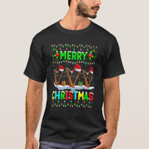 T-shirt Éclairage de la harpe de Noël de Noël de Noël de N
