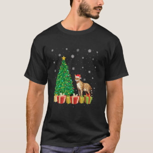 T-shirt Éclairage de l'arbre de Noël Chapeau de Père Noël
