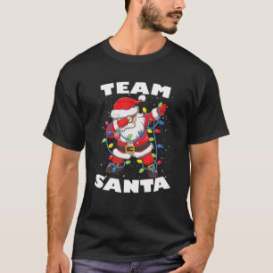 T-shirt Eclairage de l'arbre de Noël de Père Noël Dabbing