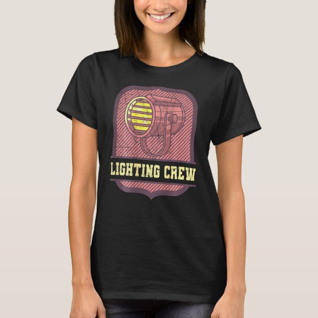 T-shirt Éclairage de l'équipe de théâtre rétro de l'éclair (Devant)