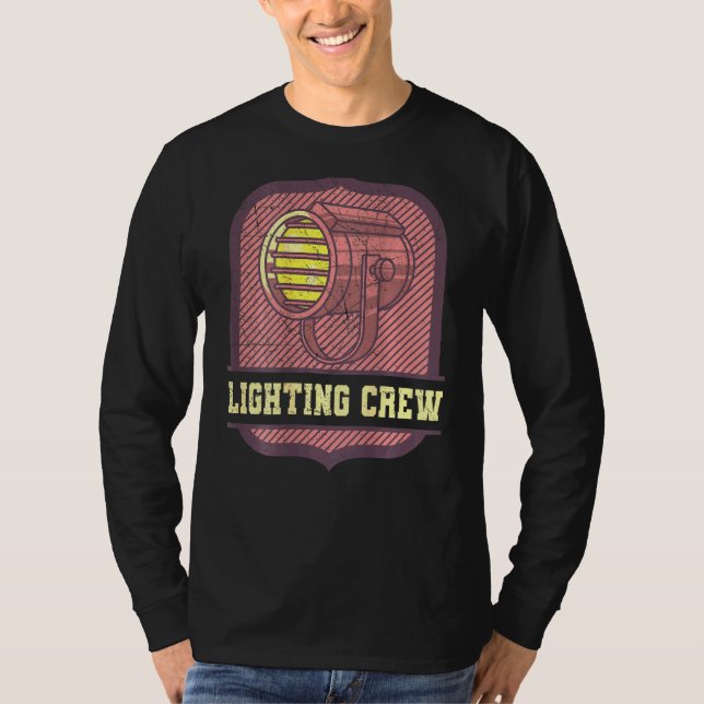 T-shirt Éclairage de l'équipe de théâtre rétro de l'éclair (Devant)