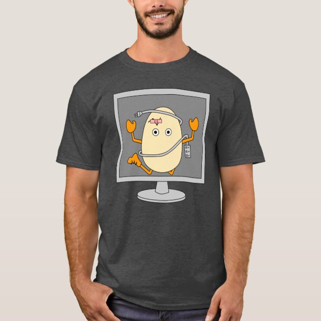 T-shirt Eclairage de l'ordinateur (Devant)