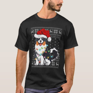 T-shirt Éclairage de Noël chapeau laide berger australien 