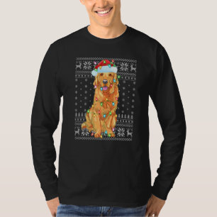 T-shirt Éclairage de Noël chapeau laide Golden Retriever C