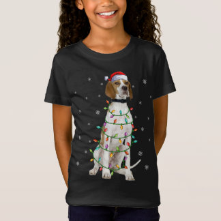 T-Shirt Éclairage de Noël Correspondance de chapeau de Noë