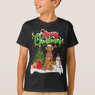 T-shirt Éclairage de Noël correspondant Père Noël Rhodesia