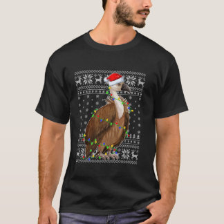 T-shirt Éclairage de Noël doux Santa Hat Condor Bird Chr