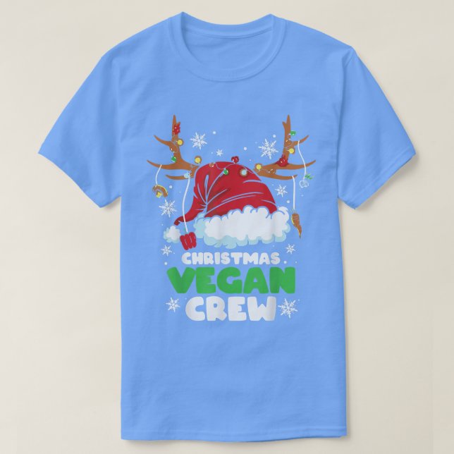 T-shirt Éclairage de Noël Equipe végétale Reindeer végétar (Design devant)