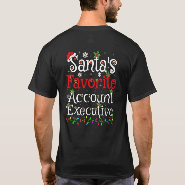 T-shirt Éclairage de Noël Le Compte Exécutif Préféré du Pè (Dos)