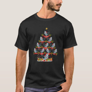 T-shirt Éclairage de Noël Père Noël Grand requin blanc Noë