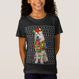 T-Shirt Éclairage de Noël Père Noël moche Grande Pyrénées