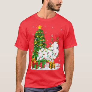 T-shirt Éclairage de Noël Rindeer Correspondant Grand Pyré