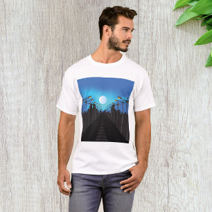 T-shirt Éclairage De Rue Et Lune