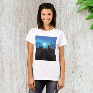 T-shirt Éclairage De Rue Et Lune