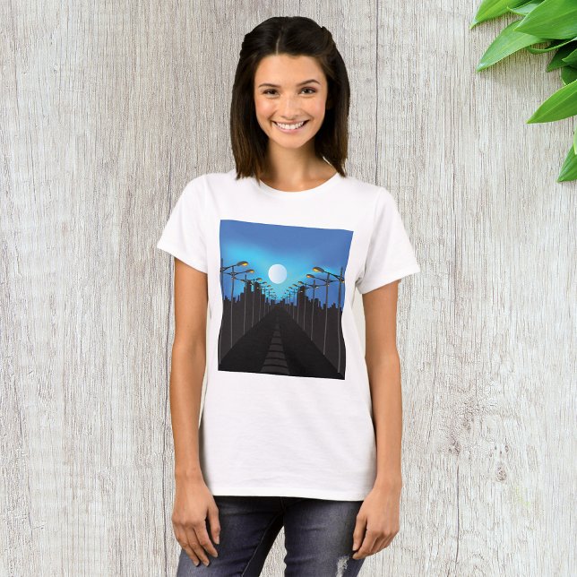 T-shirt Éclairage De Rue Et Lune (Créateur téléchargé)