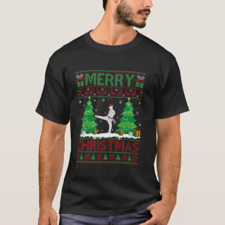 T-shirt Éclairage de sapin de Noël au pull moche classique