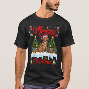 T-shirt Éclairage de sapin de Noël Chapeau de Père Noël Ch