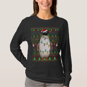 T-shirt Éclairage de style sueur moche de Noël Pingouin Bi