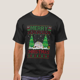 T-shirt Éclairage des arbres de Noël doux et moche Echidna