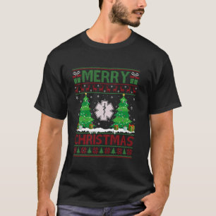 T-shirt Éclairage des arbres de Noël moche doux EMS vilain