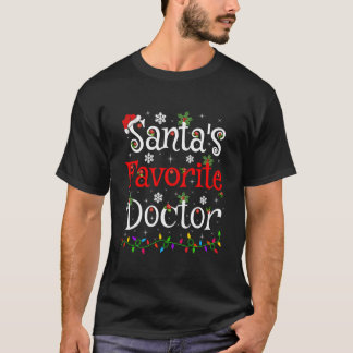 T-shirt Éclairage du médecin préféré du Père Noël