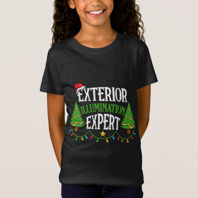 T-Shirt Éclairage Extérieur Expert Lumière de Noël Déco (Devant)