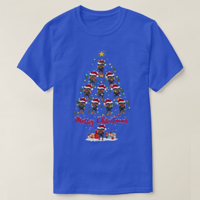 T-shirt Éclairage Noël Correspondance Père Noël Bruxelles  (Design devant)