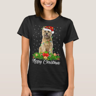 T-shirt Éclairage Noël Correspondance Santa Chapeau Cairn