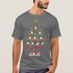T-shirt Éclairage Noël Correspondant Père Noël Basset Houn