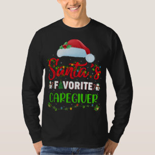 T-shirt Éclairage Noël Père Noël Favori de la carrière aid