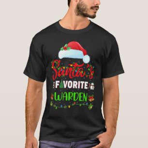T-shirt Éclairage Noël Père Noël Favori Warden Noël