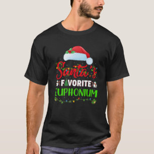 T-shirt Éclairage Noël Père Noël Favorite Euphonium Noël