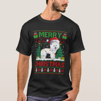 T-shirt Éclairage Père Noël Ugly Bichon Frise