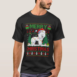 T-shirt Éclairage Père Noël Ugly Bichon Frise